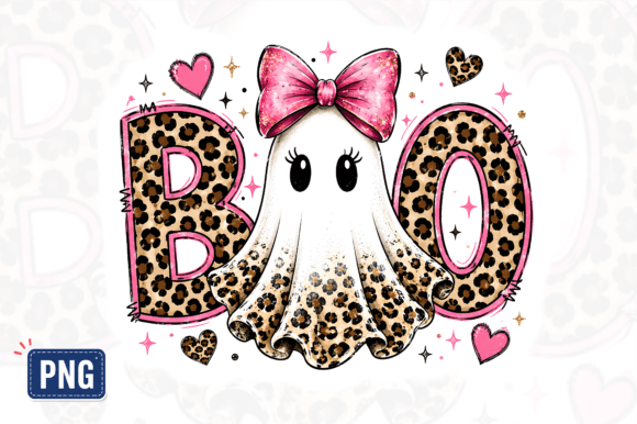 Download Leopard Ghost Boo Halloween PNG - Premium Bundle