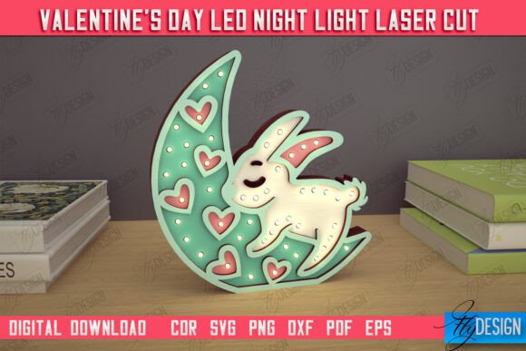 Download Valentine's Day Layered Led Lamp | Hare - Valentine Collection