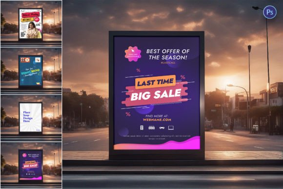 Download Advertising Street Poster Mockup Templat - Advertising Collection