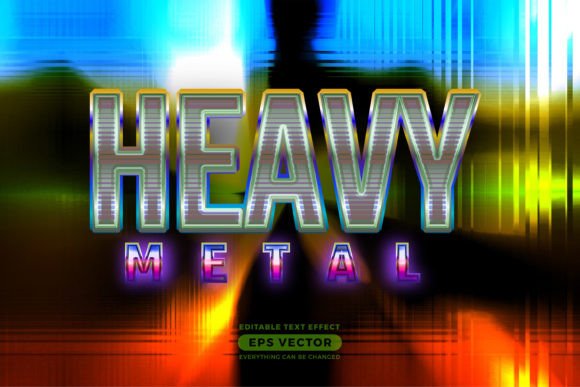 Download Heavy Metal Editable Text Style Effect - Text style effect Collection