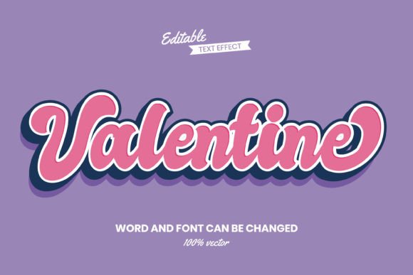 Download Valentine's - Font Effect Editable Style - Valentine Collection