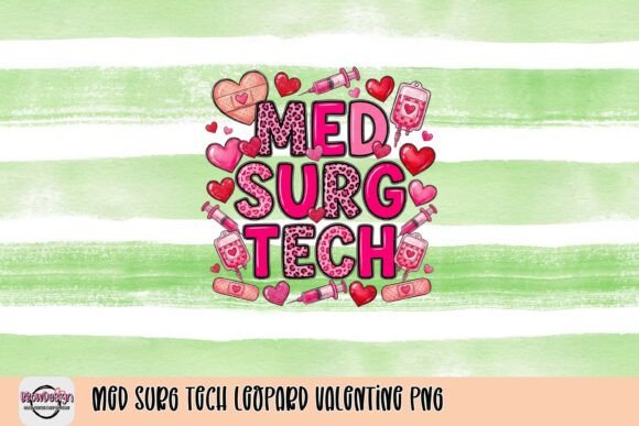 Download Med Surg Tech Leopard Valentine PNG - Valentine Collection