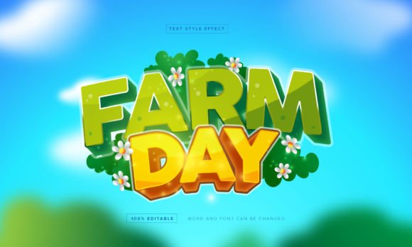 Download Farm Day Text Style Effect Editable - Text style effect Collection